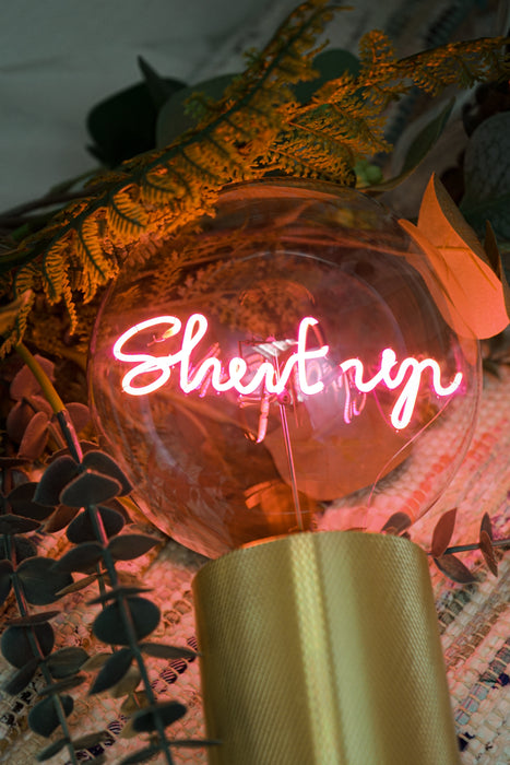 Dekorative Lampe „Shut Up“ – verkabelt