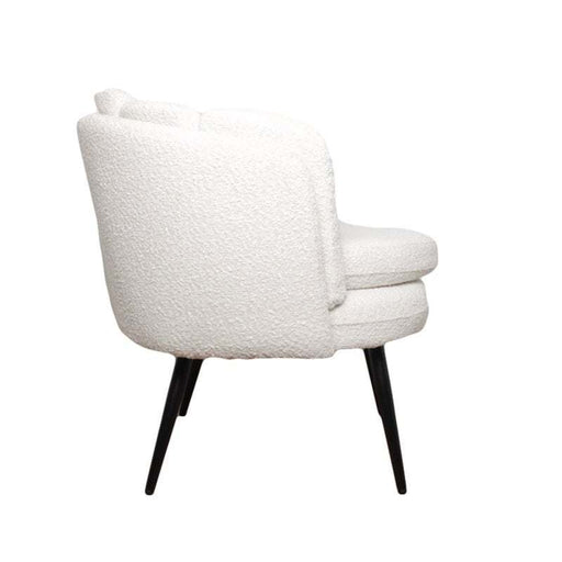 High five loungestoel wit parelmoer (boucle)