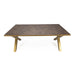 Stalux Eettafel 'Roos' 240 x 100cm, kleur goud / lederlook bruin