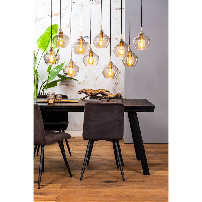 Hanglamp Rakel antiek brons+smoke