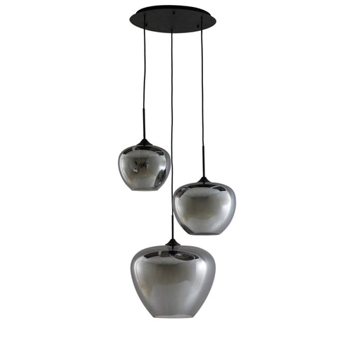 Hanglamp Mayson smoke glas-mat zwart