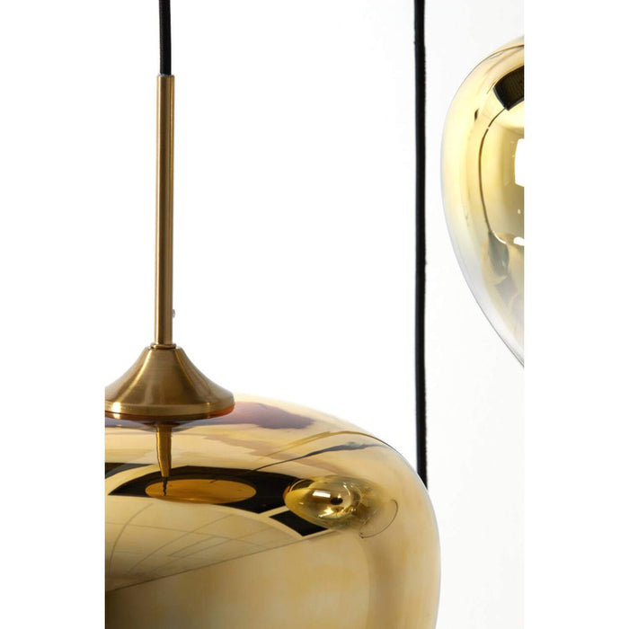 Hanglamp Mayson glas goud-helder+goud