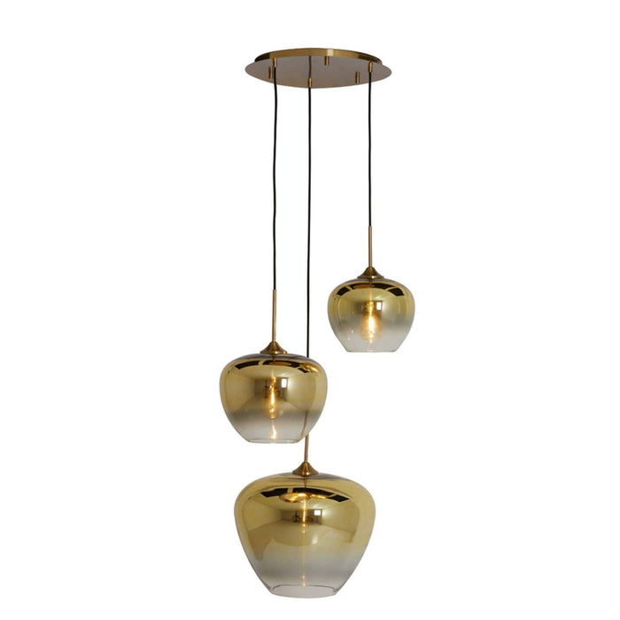 Hanglamp Mayson glas goud-helder+goud