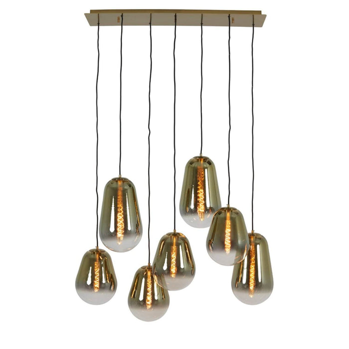 Hanglamp Maeve glas goud-helder+goud