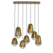 Hanglamp Maeve glas goud-helder+goud