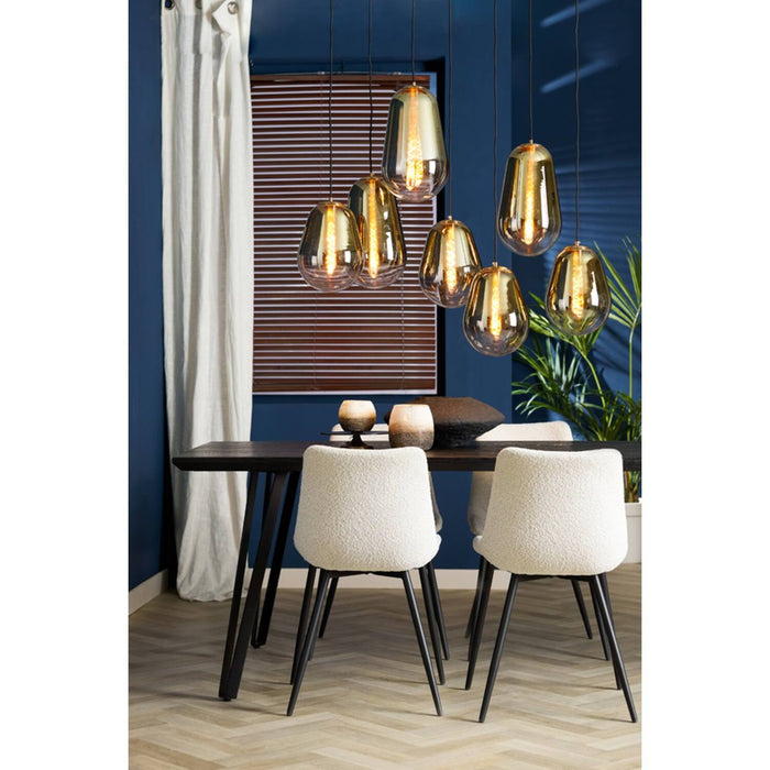 Hanglamp Maeve glas goud-helder+goud