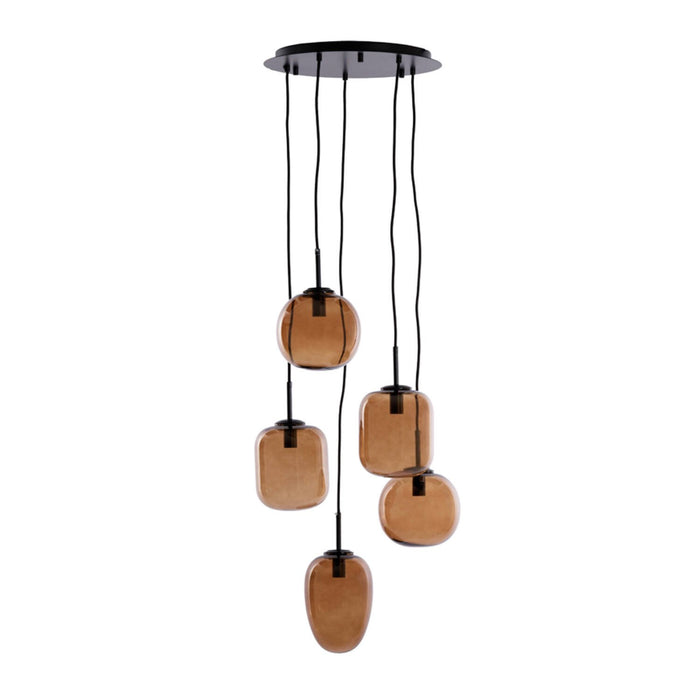 Hanglamp Mezza glas bruin