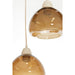 Hanglamp Bisho glas bruin+zand