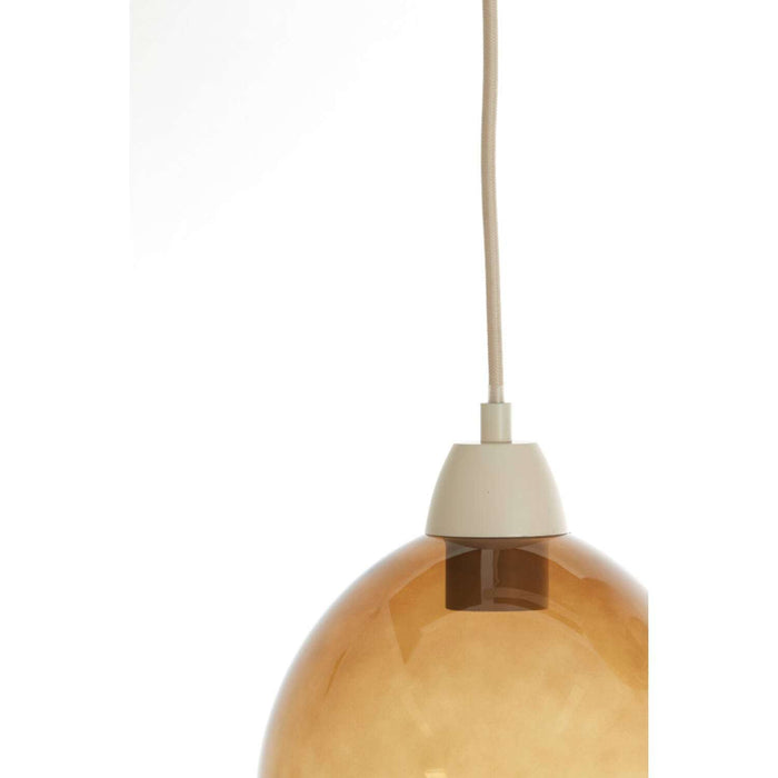 Hanglamp Bisho glas bruin+zand