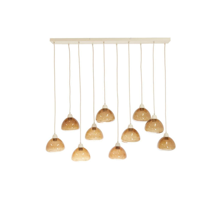 Hanglamp Bisho glas bruin+zand