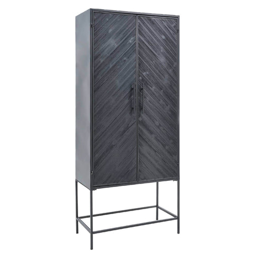 Rens Black Houten kast metalen frame 2 deuren KD