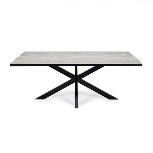 Stalux Eettafel 'Gijs' 200 x 100cm, kleur zwart / beton