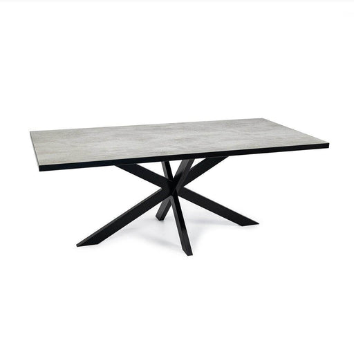 Stalux Eettafel 'Gijs' 200 x 100cm, kleur zwart / beton