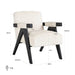 Fauteuil Cooper white chenille