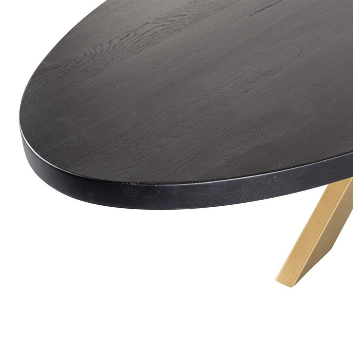 Eettafel Watson 235 incl. spinpoot goud Black