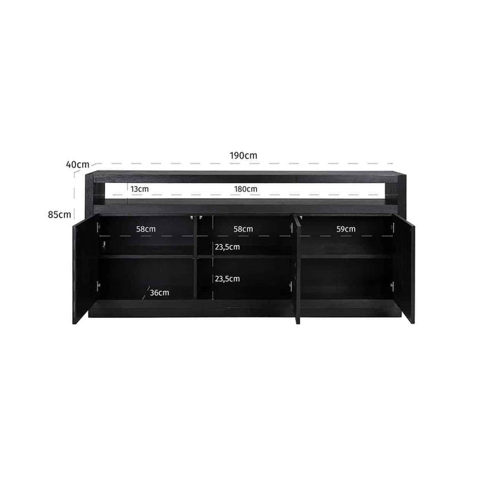 Dressoir Oakura 3-deuren (Black)