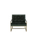 Stoel Geneve velvet olijf groen+goud