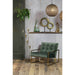 Stoel Geneve velvet olijf groen+goud