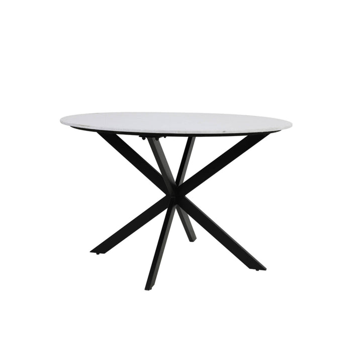 Eettafel Tomochi marmer wit-zwart