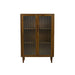 Kast Mocu glas+hout olie bruin L