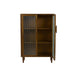 Kast Mocu glas+hout olie bruin L