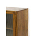 Kast Mocu glas+hout olie bruin L