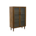 Kast Mocu glas+hout olie bruin L