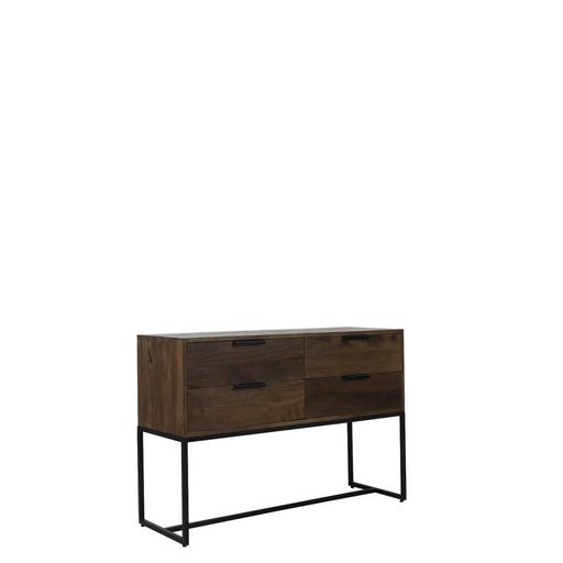 Side table Meave hout mat donker bruin