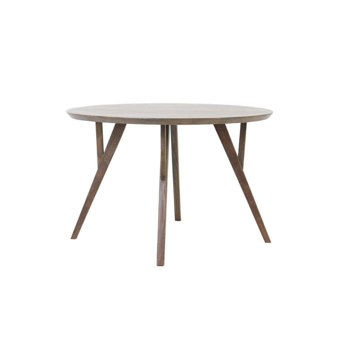 Eettafel rond Quenza acacia hout donker bruin