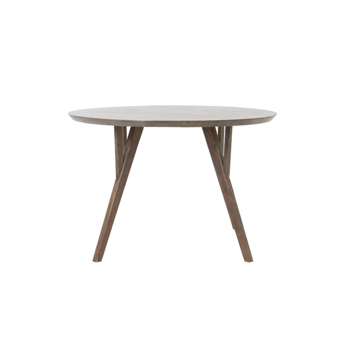 Eettafel rond Quenza acacia hout donker bruin