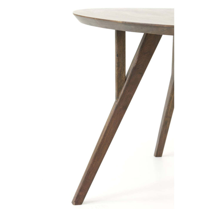 Eettafel rond Quenza acacia hout donker bruin