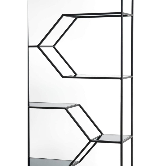 Kast open Aino smoke glas+mat zwart