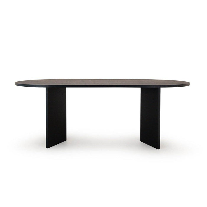 Eettafel Nina 200 x 90cm, kleur zwart eiken