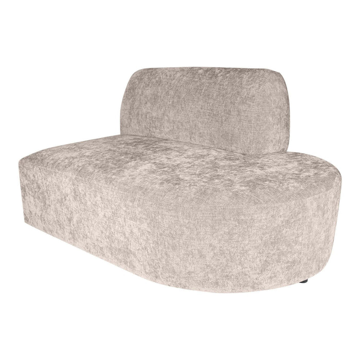 Lujo Sofa weiß 9852 Fiore Stoff rechts Ottomane