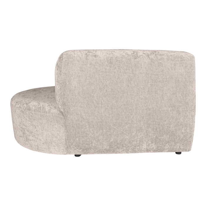 Lujo Sofa weiß 9852 Fiore Stoff rechts Ottomane