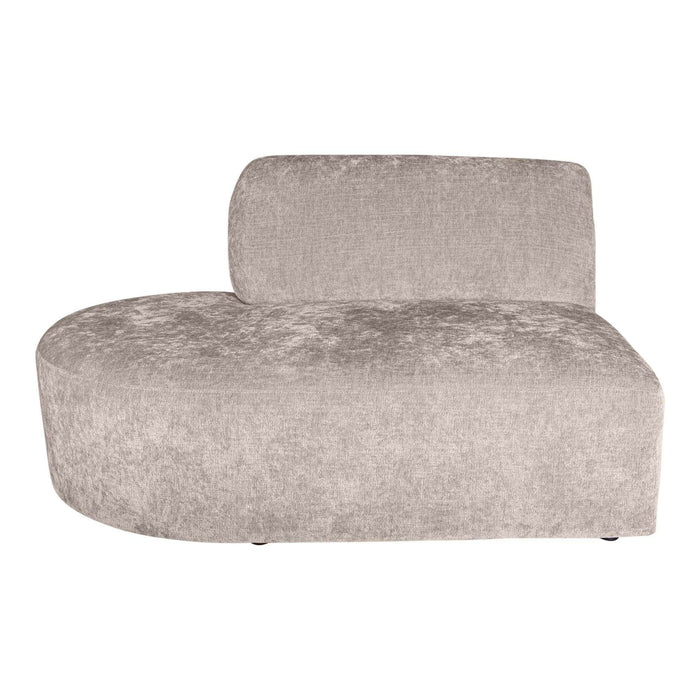 Lujo Sofa weiß 9852 Fiore Stoff links Ottomane