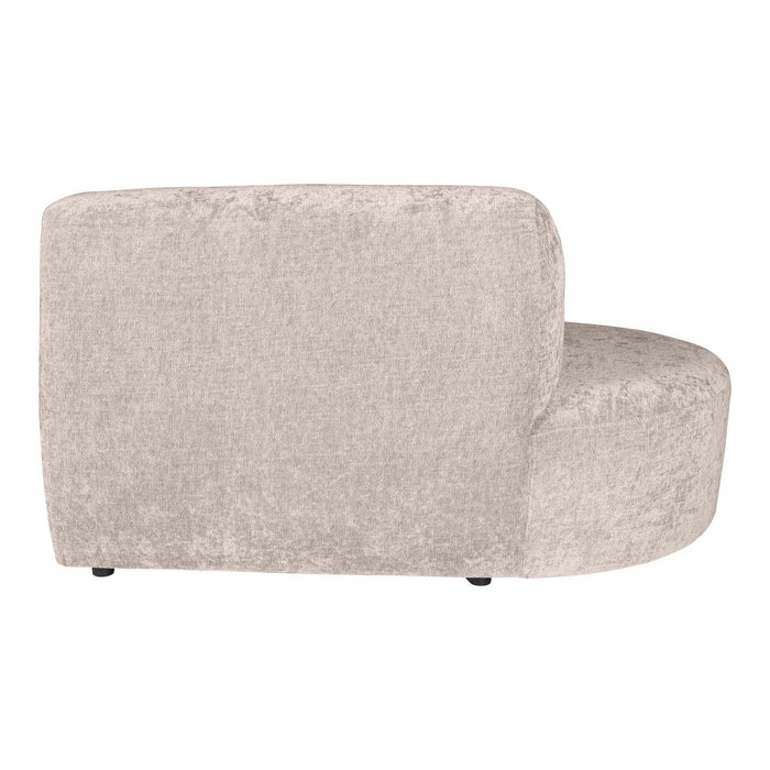 Lujo Sofa weiß 9852 Fiore Stoff links Ottomane