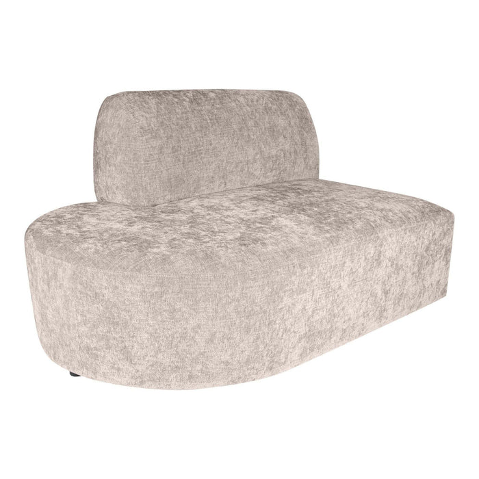 Lujo Sofa weiß 9852 Fiore Stoff links Ottomane