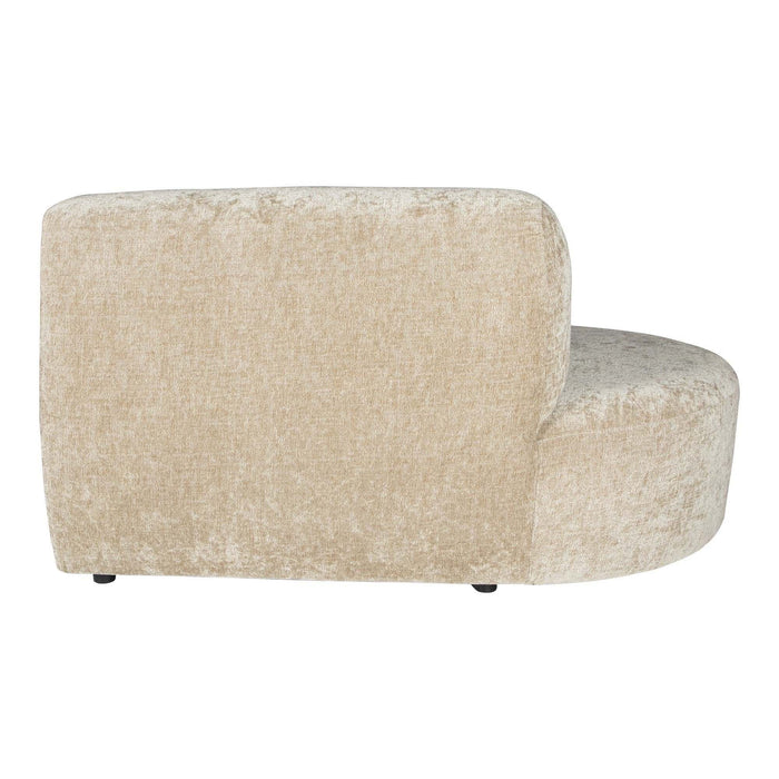 Lujo Sofa Creme 6051 Fiore Stoff links Ottomane