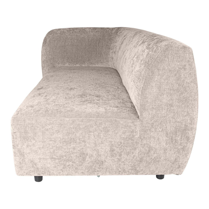 Lujo sofa white 9852 fiore fabric 2 seater arm R