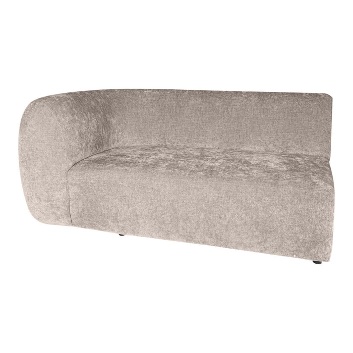 Lujo sofa white 9852 fiore fabric 2 seater arm R