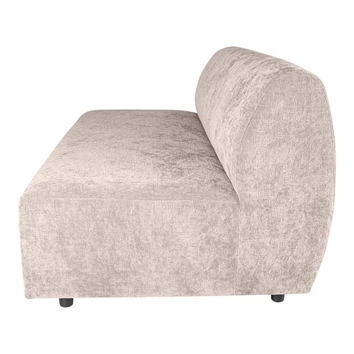 Lujo Sofa weiß 9852 Fiore Stoff 2-Sitzer-Element