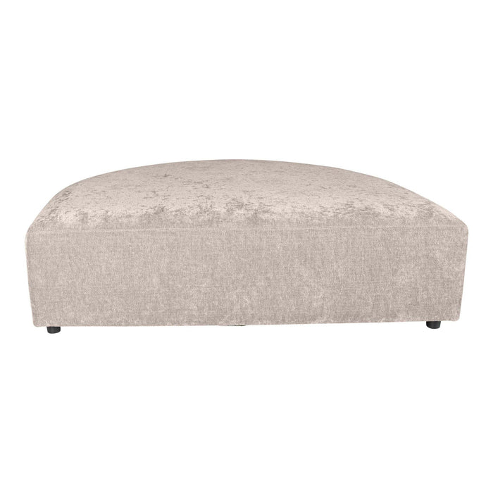 Lujo sofa white 9852 fiore fabric longchair pouf