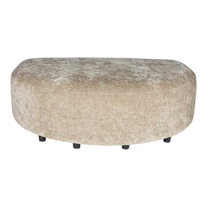 Lujo sofa cream 6051 fiore fabric longchair pouf