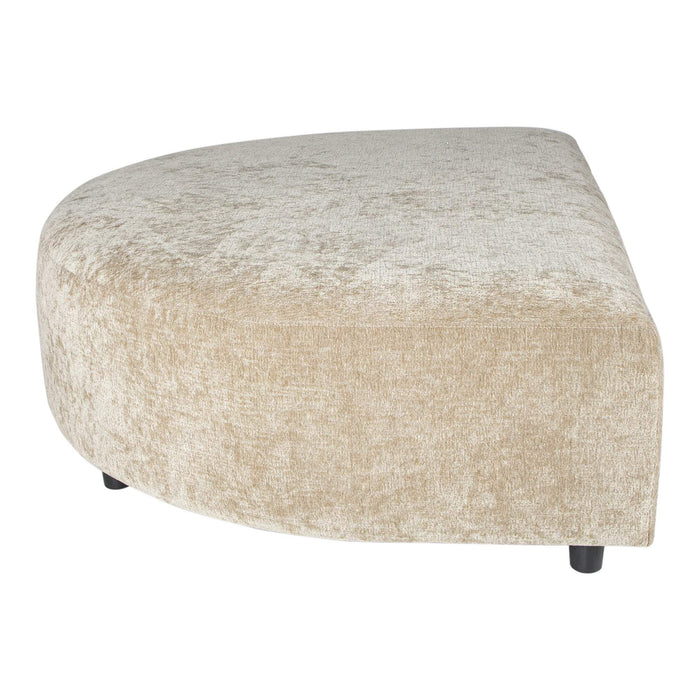 Lujo sofa cream 6051 fiore fabric longchair pouf