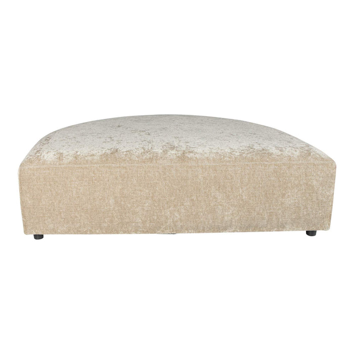 Lujo sofa cream 6051 fiore fabric longchair pouf