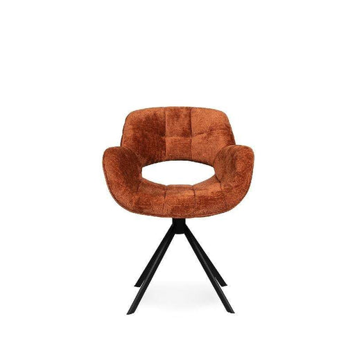 Link Dining chair berge 3032 rust fabric with meta