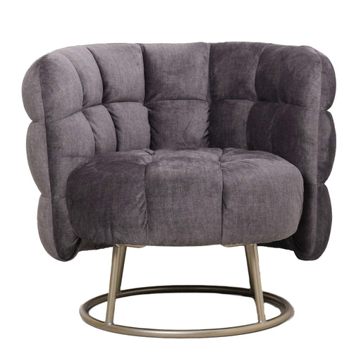 Fluffy Grey fauteuil vogue 16 grafiet goud basis