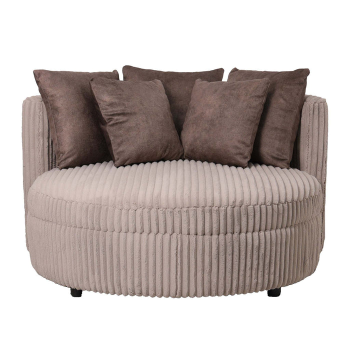 Fayen Taupe sfeerfauteuil 4 nerts 5 kussens