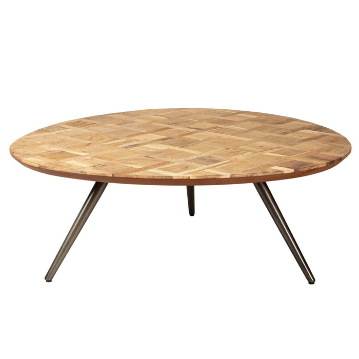 Fieron Naturel houten salontafel organisch rond